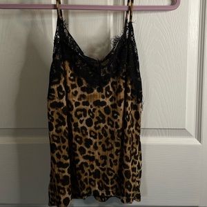 Zara Cheetah Lace tank